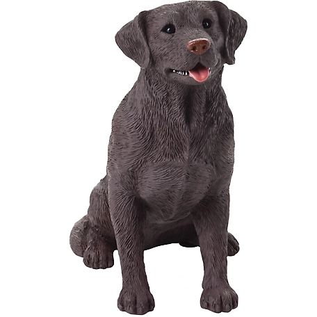 Sandicast Mid Size Chocolate Labrador Retriever Dog Sculpture