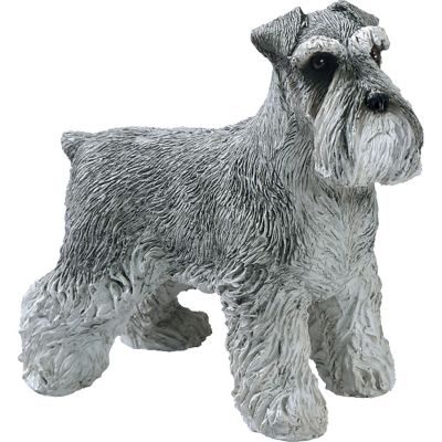 Sandicast Mid Size Gray Schnauzer Dog Sculpture