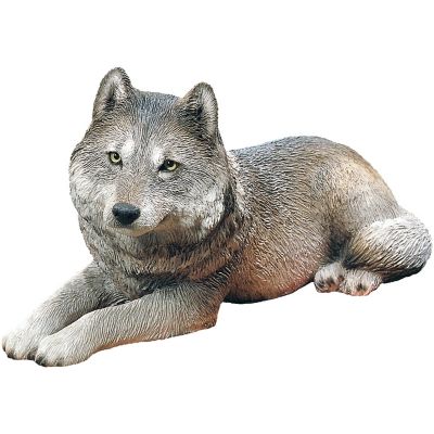 Sandicast Original Size Gray Wolf Sculpture, 11 in. x 4 in. x 5 in.