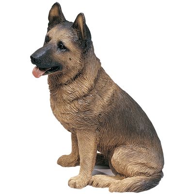 Sandicast Original Size German Shepherd Dog Sculpture, 8 in. x 4.25 in. x 9.75 in.