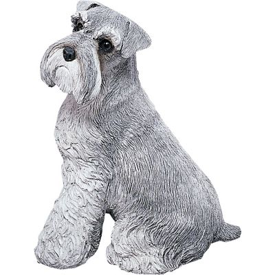 Sandicast Original Size Gray Schnauzer Dog Sculpture