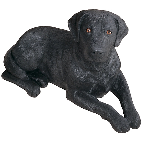 Sandicast Original Size Black Labrador Retriever Dog Sculpture