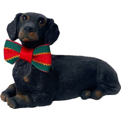 Sandicast Black Dachshund Dog Christmas Tree Ornament