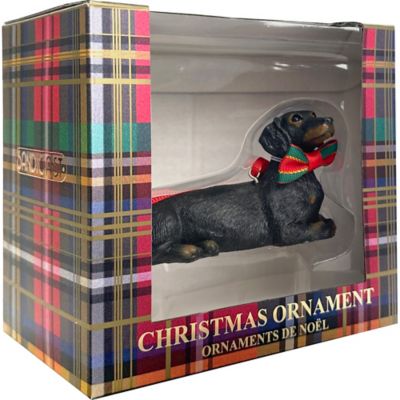 Image showing  Black Dachshund Dog Christmas Tree Ornament