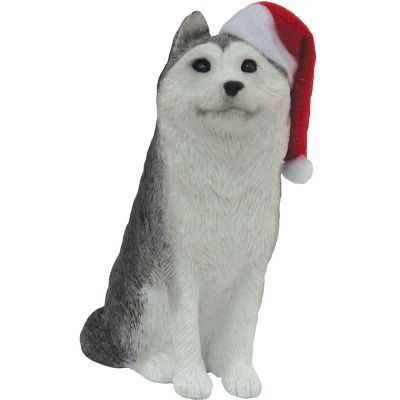 Sandicast Gray Siberian Husky Dog Christmas Tree Ornament
