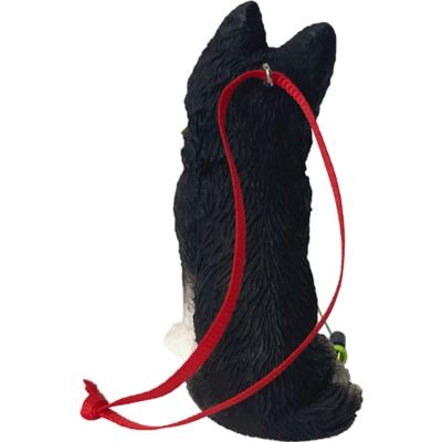 Image showing  Gray Siberian Husky Dog Christmas Tree Ornament