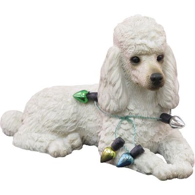 Sandicast White Poodle Dog Christmas Tree Ornament