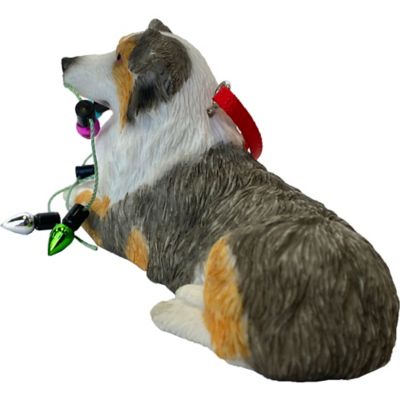 Image showing  Blue Merle Australian Shepherd Dog Christmas Tree Ornament