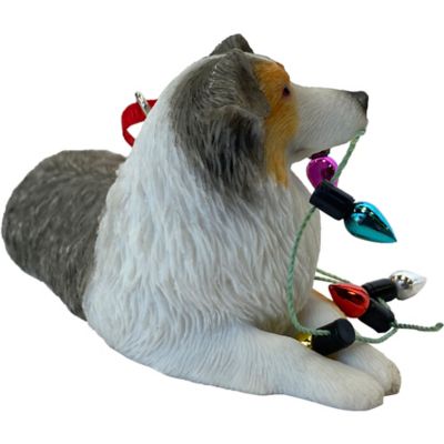 Image showing  Blue Merle Australian Shepherd Dog Christmas Tree Ornament