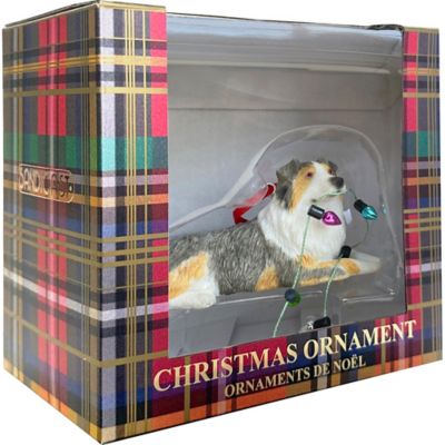 Image showing  Blue Merle Australian Shepherd Dog Christmas Tree Ornament