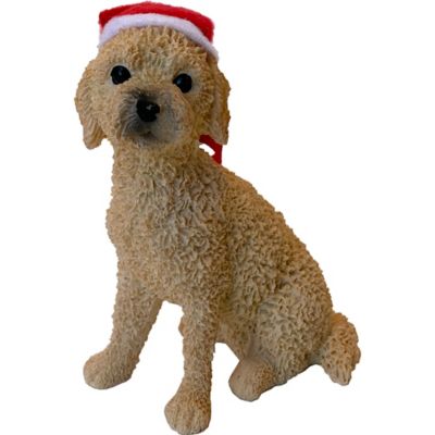 Sandicast Brown Labradoodle Dog Christmas Tree Ornament