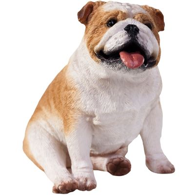 Sandicast Small Size Fawn Bulldog Dog Sculpture, 2.75 in. x 2 in. x 2.5 in.