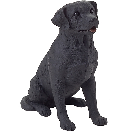 Sandicast Small Size Black Labrador Retriever Dog Sculpture