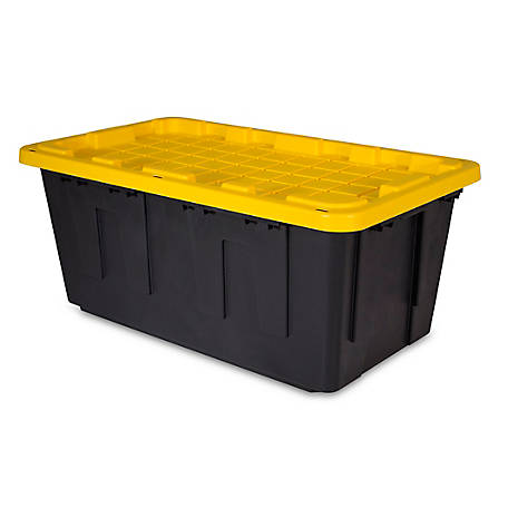 Heavy Duty Storage Container 4Pack Lock 5 Gal Gallon Snap Fit Organizer Tote 