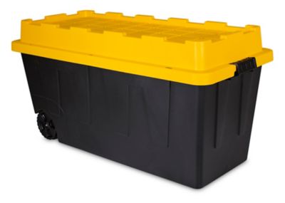 Tough Box 27 Gallon Clear Storage Tote with Gray Lid