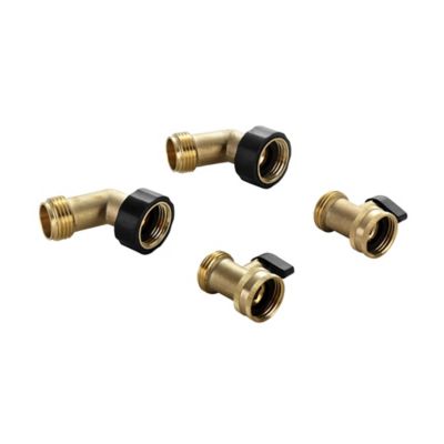 Image showing  3/4 in. Brass Hose Connector Set, 4 pc.