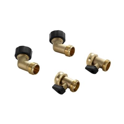 Image showing  3/4 in. Brass Hose Connector Set, 4 pc.