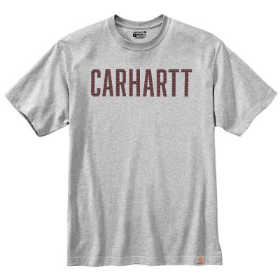 Carhartt Men's Loose Fit Block Logo Graphic Crew Neck Short-Sleeve T-Shirt