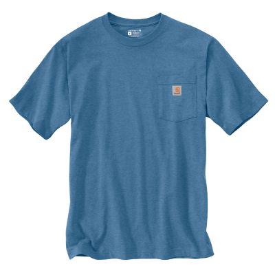 Carhartt Men's Relaxed Fit Short-Sleeve Pocket Outdoor Graphic T-Shirt, Coastal Heather