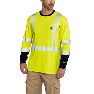 Carhartt Men's Flame-Resistant High-Visibility Force Long-Sleeve Work T-Shirt