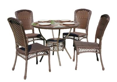W Unlimited 5 pc. W Home Collection Outdoor Garden Patio Furniture Dining Set, Earth Collection