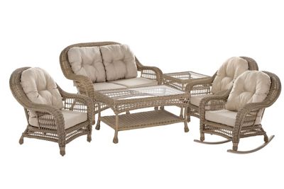 W Unlimited W 6 pc. Home Saturn Collection Outdoor Garden Patio Furniture Conversation Set, Cappuccino