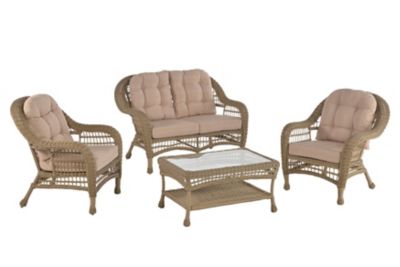 W Unlimited W 4 pc. Home Saturn Collection Outdoor Garden Patio Furniture Conversation Set, Cappuccino