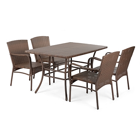 W Unlimited 5 pc. Leisure Collection Outdoor Garden Patio Dining Furniture Set
