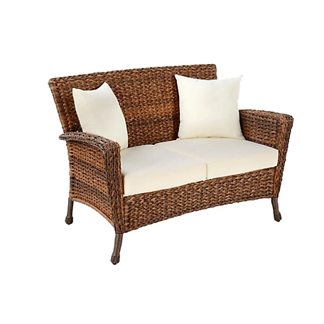 W Unlimited W Home Collection Faux Sea Grass Outdoor Garden Patio Loveseat
