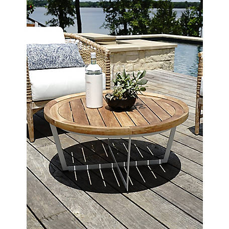 Black Maxking Metal Round Side Table,Lightweight End Table,Weather Resistant Outdoor Coffee Table,Perfect for Garden,Yard,BBQ,Camping 