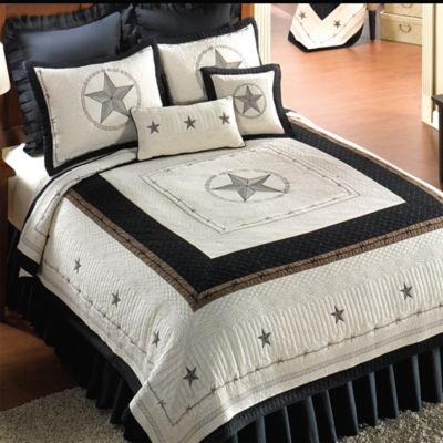 Texas Camouflage Western Boots Cowboy Design Star Barbed Wire Quilt BedSpread 