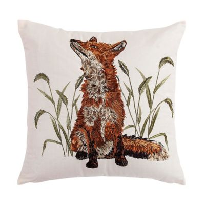 Donna Sharp Indoor Fox December Decorative Throw Pillow, 18 in. x 18 in.