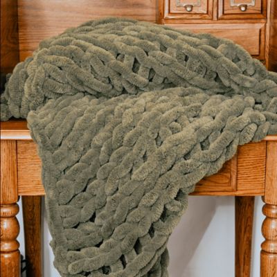 Image showing  Chenille Knitted Throw Blanket, 40 in. x 50 in.