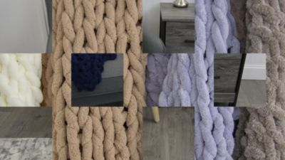 Image showing  Chenille Knitted Throw Blanket, 40 in. x 50 in.