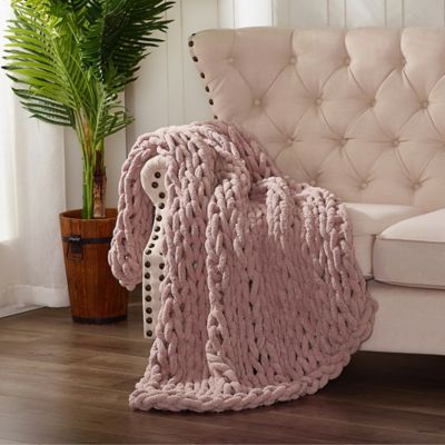Image showing  Chenille Knitted Throw Blanket, 40 in. x 50 in.