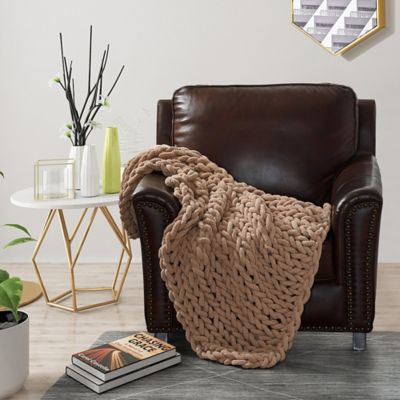 Image showing  Chenille Knitted Throw Blanket, 40 in. x 50 in.