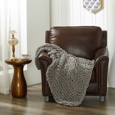 Image showing  Chenille Knitted Throw Blanket, 40 in. x 50 in.