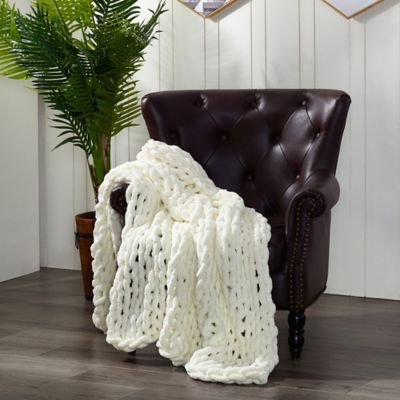 Image showing  Chenille Knitted Throw Blanket, 40 in. x 50 in.