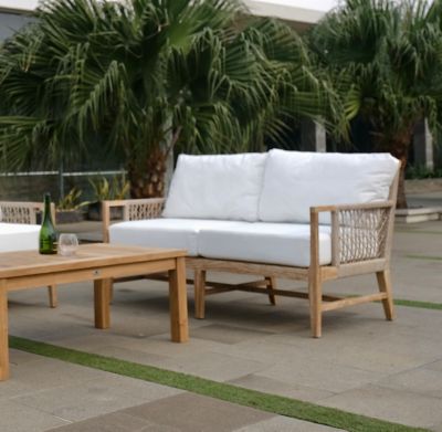 Beespoke Nizuc Teak Outdoor Patio Sofa, 56 in.