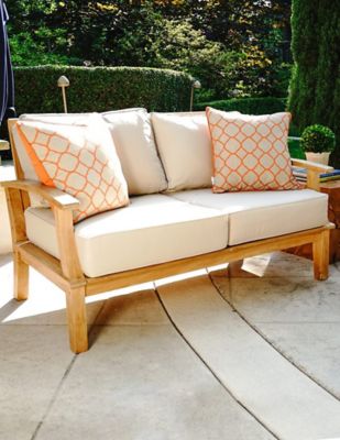 Beespoke Pavilion Teak Outdoor Patio Sofa, 57 in.