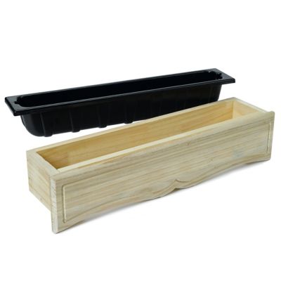 Image showing  0.18 cu. ft. Wood Flower Box with Liner