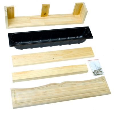 Image showing  0.18 cu. ft. Wood Flower Box with Liner