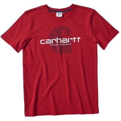 Carhartt Boys' Graphic C Logo Cotton Crew Neck Short-Sleeve T-Shirt