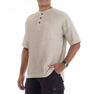 Image showing  Men's Short-Sleeve Mini Thermal Henley Shirt