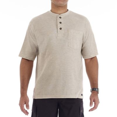 Smith's Workwear Men's Short-Sleeve Mini Thermal Henley Shirt