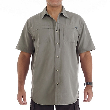 Smith's Workwear Men's Ripstop Hiking Shirt, Charcoal