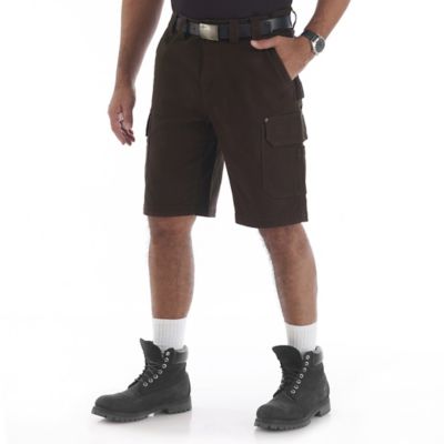 Image showing  Men's Stretch Fit Mid-Rise Canvas Cargo Utility Work Shorts
