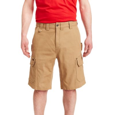 Smith's Workwear Men's Stretch Fit Mid-Rise Canvas Cargo Utility Work Shorts