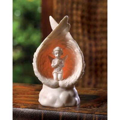 Image showing  Light-Up Praying Angel Figurine, 2.25 in. x 2.87 in. x 4.87 in.