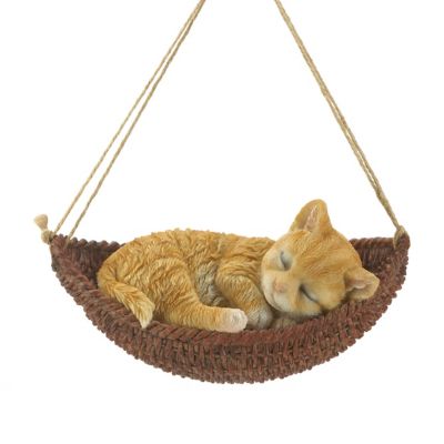 Zingz & Thingz Napping Cat On Hammock Figurine